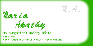 maria apathy business card